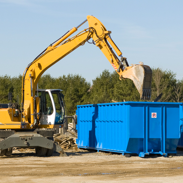 what size residential dumpster rentals are available in Nectar AL